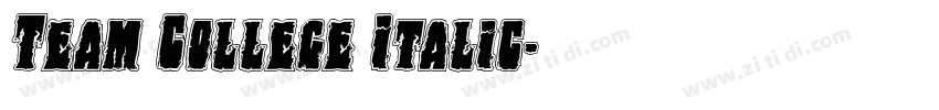 Team College Italic字体转换